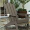 Merrick Lane Nassau Adirondack Rocking Chair with Cup Holder, All-Weather HDPE Indoor/Outdoor Chair